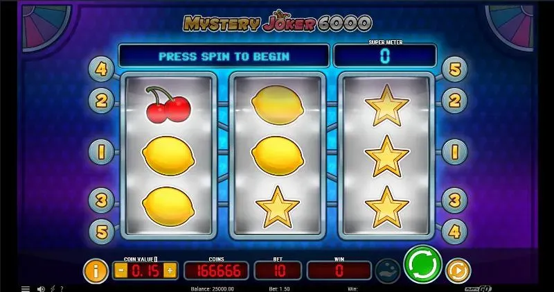 Mystery Joker Hrací automat Mystery Joker 6000 s ovocnými symboly a hvězdami