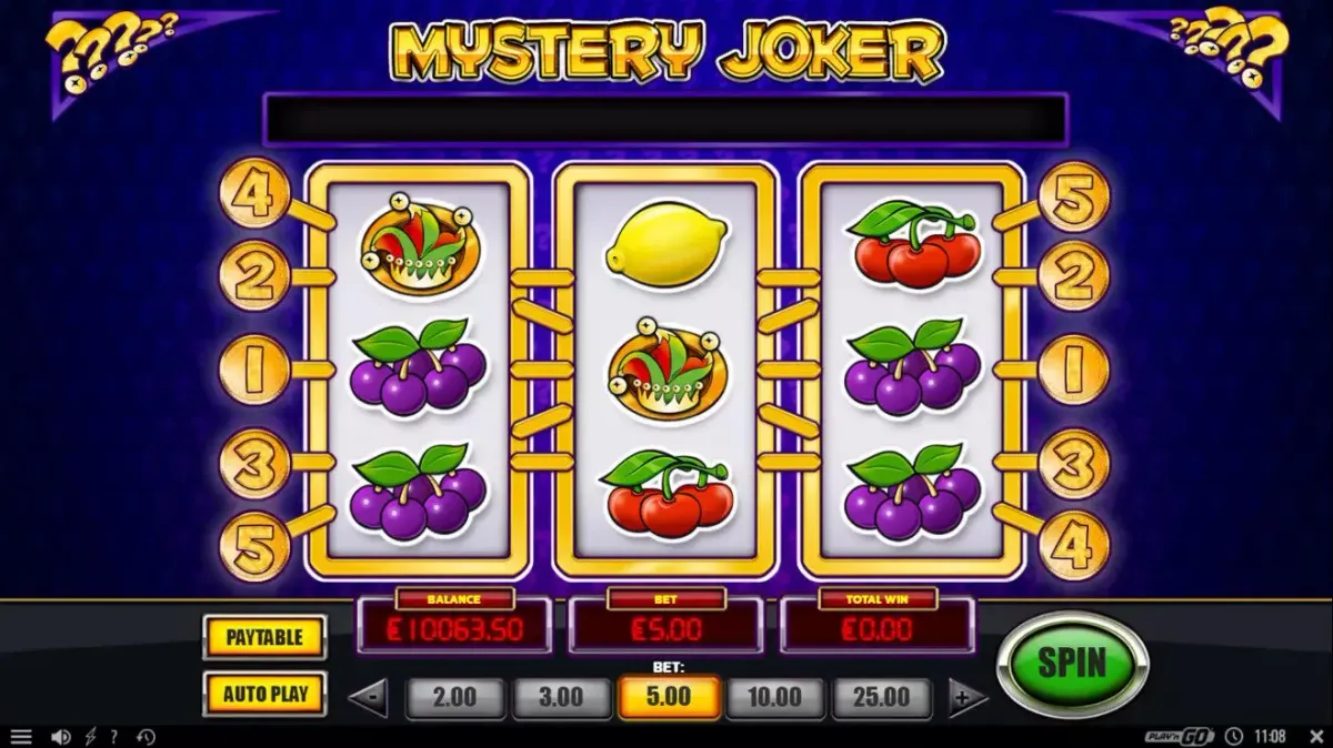 Mystery Joker Online automat Mystery Joker s ovocnými symboly a sázkami